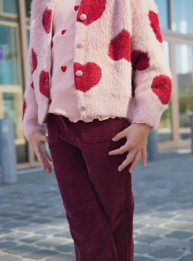 Παιδικό Παντελόνι για Κορίτσια Velvet Wide-Leg ΜΩΒ 3