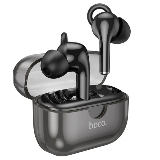 Hoco In-ear Bluetooth Handsfree Ακουστικά με Θήκη Φόρτισης Μαύρα EW22