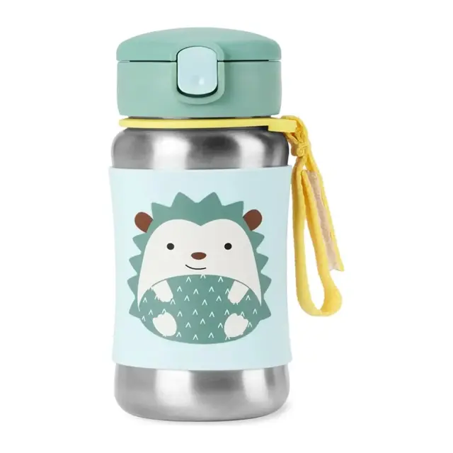 Skip Hop Zoo Ανοξείδωτο Παγούρι με Καλαμάκι 350ml Hedgehog Mint