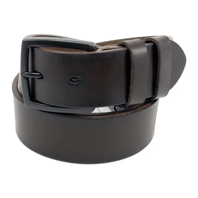 Καφέ Δερμάτινη Ζώνη Calfskin 4 cm