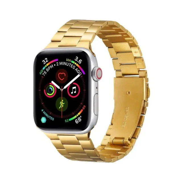 Ultra-Thin Three-Bead Metal Λουράκι για Apple Watch 38/40/41/42 (Series 10/11/12)mm- Gold OEM
