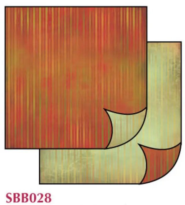 Χαρτί Scrapbooking Stamperia Διπλής Όψης - Striped Red/Green - 31x30cm