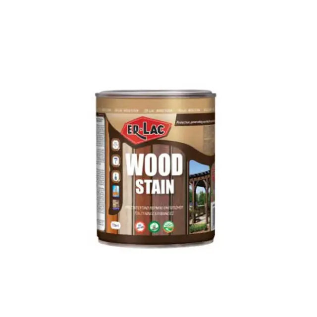 Βερνίκι Εμποτισμού Ξύλου WOOD STAIN ER-LAC, Καστανιά Σατινέ 0,75 lt