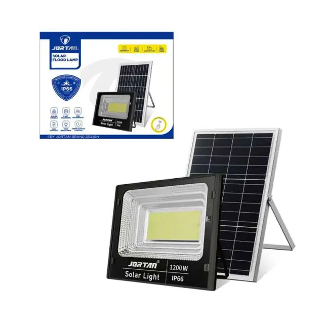 Jortan Ηλιακός Προβολέας Με Τηλεχειριστήριο LED 1200W IP66- Solar Flood Lamp 0274008