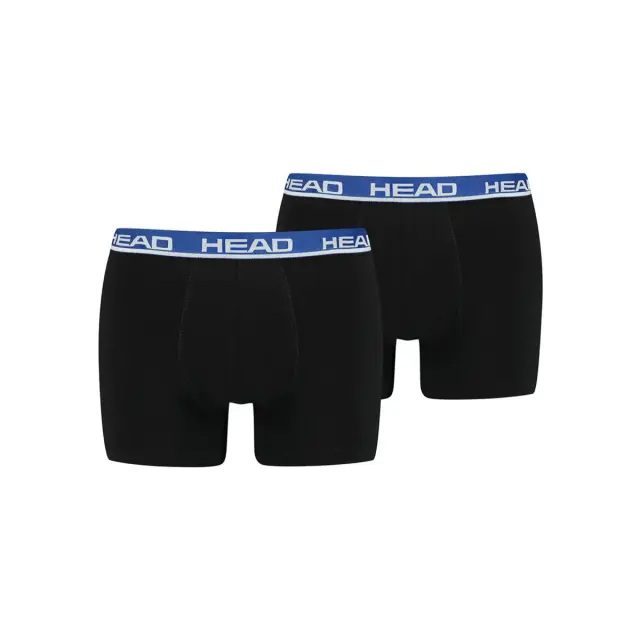 HEAD Ανδρικό Boxer Super Soft Cotton - Διπλό Πακέτο, Χρώμα Μαύρο-Μπλε