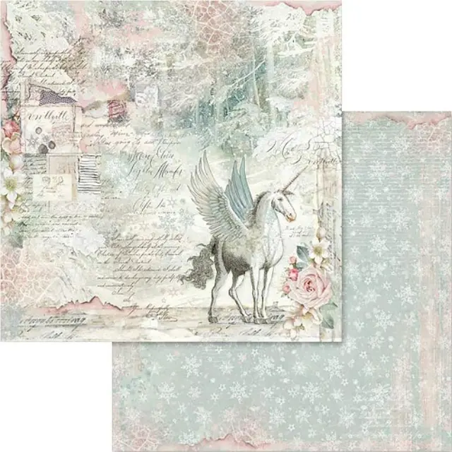 Χαρτί Scrapbooking Stamperia Διπλής Όψης - Μονόκερος & Φαντασία - 31x30cm