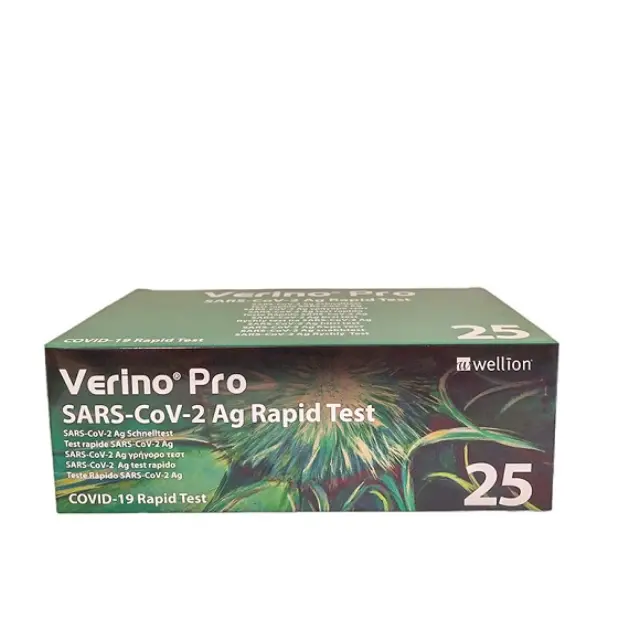 Wellion Verino Pro SARS-Cov-2 Plus Antigen Rapid Test Διαγνωστικό Τεστ Ταχείας Ανίχνευσης Αντιγόνων με Ρινικό Δείγμα 25τμχ