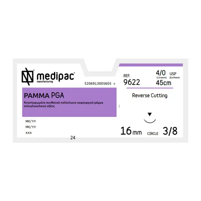 Medipac Ράμμα PGA 9622 4/0 16mm 3/8