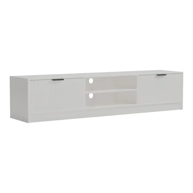 Έπιπλο τηλεόρασης Lemardo pakoworld λευκό 180x40x40εκ 3