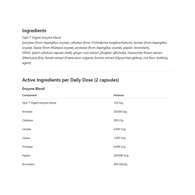 USA medical Digestive Enzyme 2