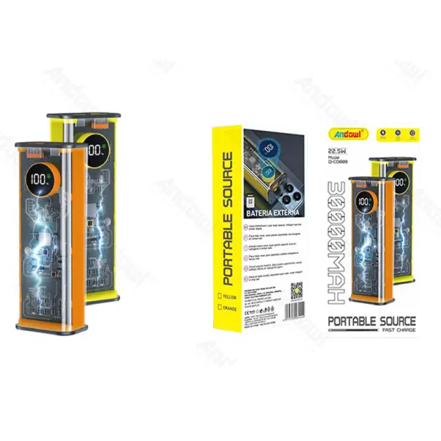 Andowl Power Bank 30000mah 22.5W Fast Charge Πολύχρωμο Q-CD1008 2
