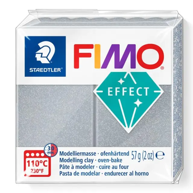 Πολυμερικός Πηλός Staedtler Fimo Effect No81 - Metallic Silver - 57gr