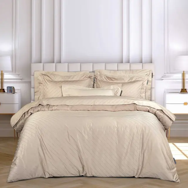 Σετ Παπλωματοθήκη 220x240 Υπέρδιπλη Classic Greenwich Polo Club 2290 Taupe 100% Βαμβακοσατέν