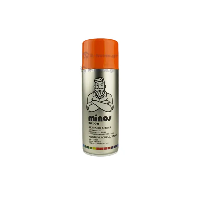 MINOS Ακρυλικό Spray RAL 2004 Πορτοκαλί Gloss 400 ml