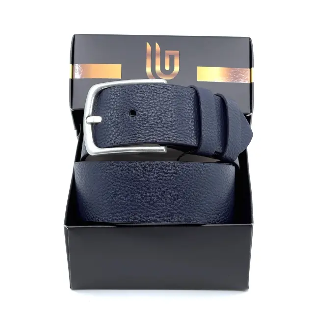 Μπλε Ζώνη P.U. Leather 4 cm - 130cm 2