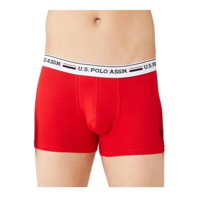 U.S. Polo ASSN. Ανδρικό Boxer Classic Logo - Τριπλό Πακέτο, Χρώμα Κόκκινο-Γκρι-Σκ.Μπλε 3