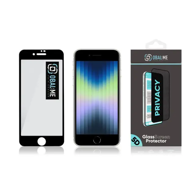 OBAL:ME® Privacy Tempered Glass για iPhone 7/8/SE- Black 3