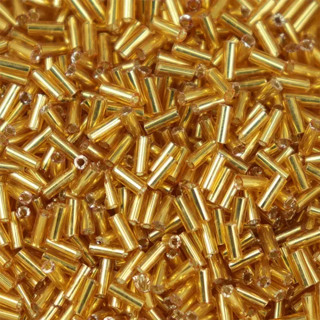 Χάντρα Glass Bugles Silver Lined Tan 5mm - 25gr