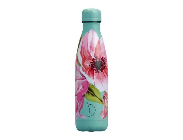 Μπουκάλι Θερμός Original Floral Chilly's με χωρητικότητα 500ml και διατήρηση θερμοκρασίας 12h ζεστό / 24h κρύο - Anemone