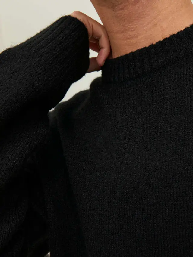 JOROLLIE KNIT CREW NECK SN Black 2