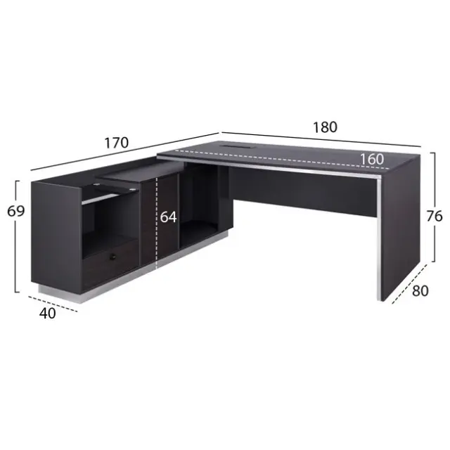 ΓΡΑΦΕΙΟ ΕΠΑΓΓΕΛΜΑΤΙΚΟ ΑΡΙΣΤΕΡΗ ΓΩΝΙΑ FB92086L 180X170X76Υ εκ. 2