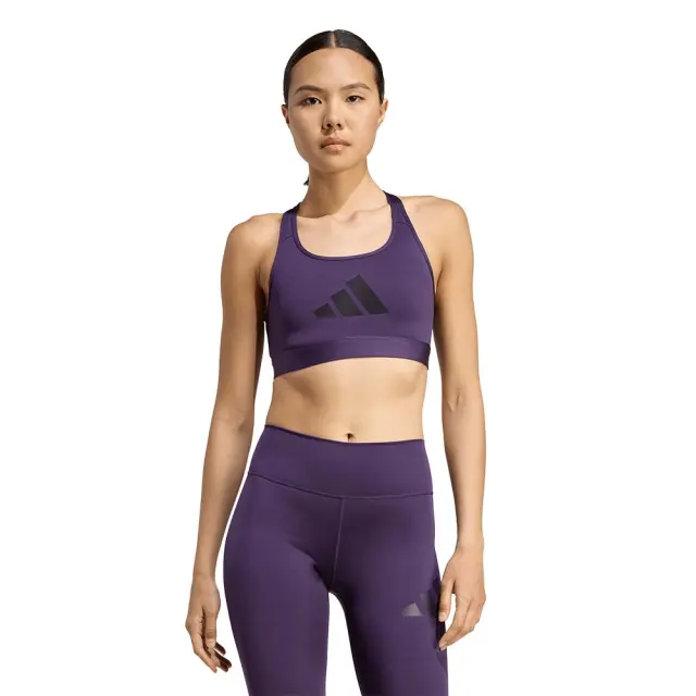 adidas Performance Women's PowerReact Big Logo Bra Μωβ JX4731 (adidas Performance)