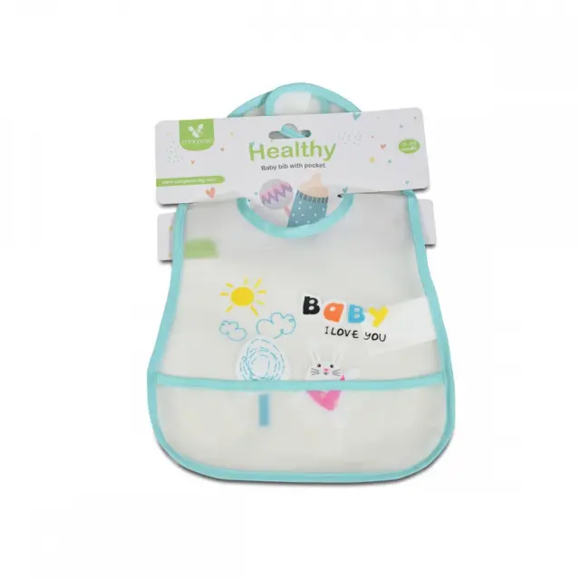 Cangaroo Baby Bib Σαλιάρα Healthy με Συλλέκτη Τροφίμων Blue