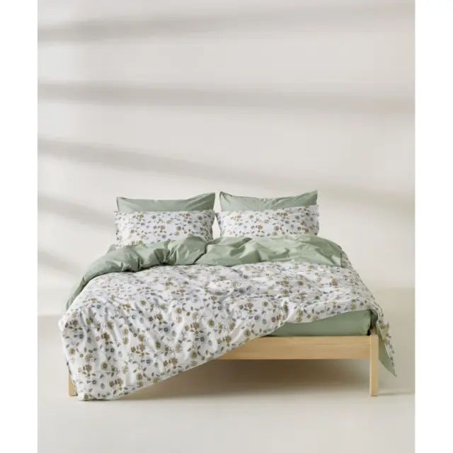 Σετ Σεντόνια Υπέρδιπλα 4 Τεμαχίων Kentia Ifigenia White-Green-Mustard 240x270