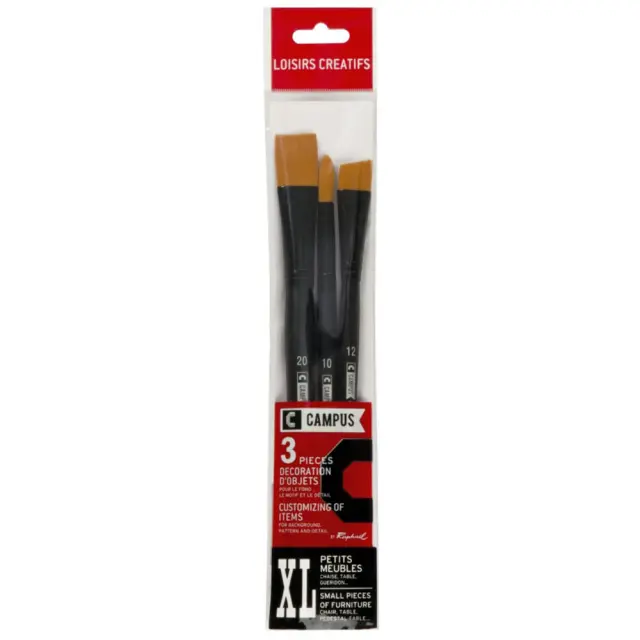 Raphael Campus Σετ 3 Πινέλα για Hobby, Extra Large
