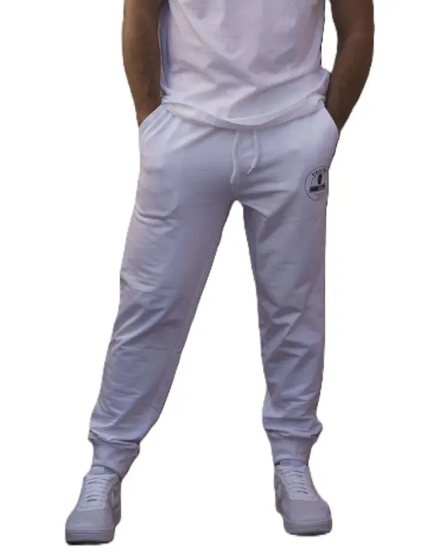 Ghetto White Unisex Streetwear Sweatpants | Sport Style Pants