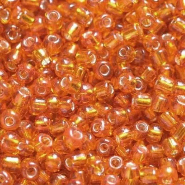 Χάντρα Seed Beads 11/0 - Silver Lined Gold Red - 20gr
