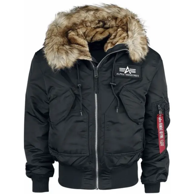 45P Hooded | Alpha Industries | Black - XL