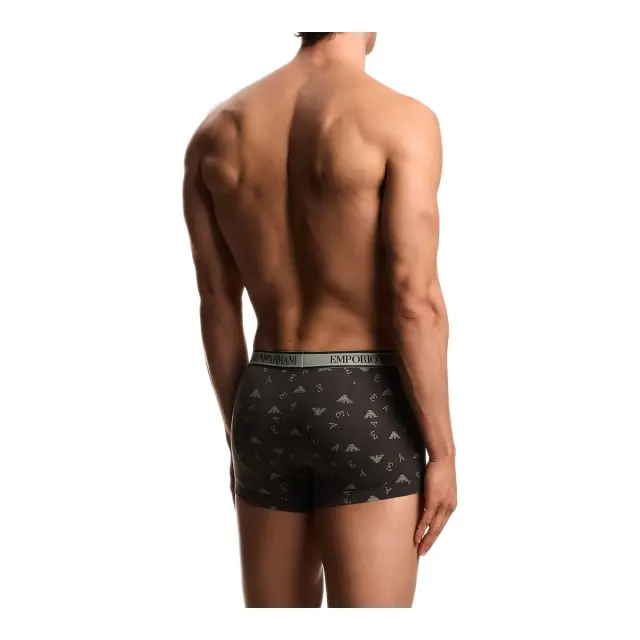 Emporio Armani Ανδρικό Boxer Core Logo Waistband - Τριπλό Πακέτο, Χρώμα Λαδί-Καφέ-Μαύρο - XL 3
