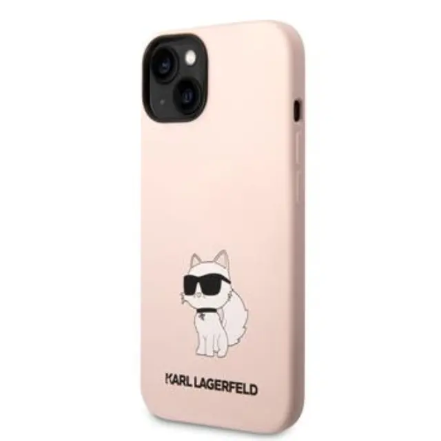 Karl Lagerfeld Liquid Silicone Choupette NFT Case for iPhone 14 Plus Pink