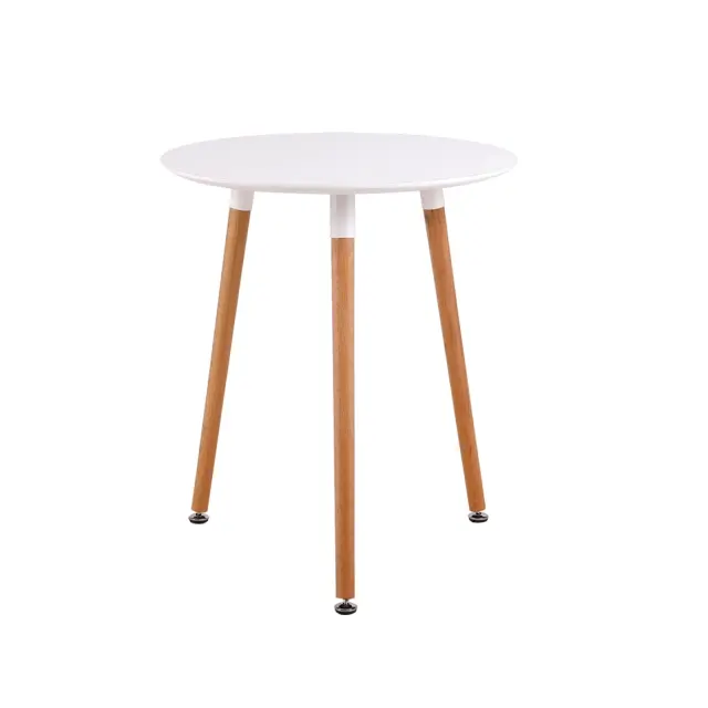 Τραπέζι ART Ξύλο Φυσικό/Λευκό D. 60 H.68cm