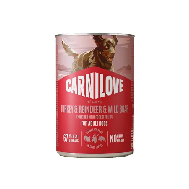 Carnilove Κονσέρβα Σκύλου Adult Turkey & Reindeer & Wild Boar 400gr Μονόχρωμο