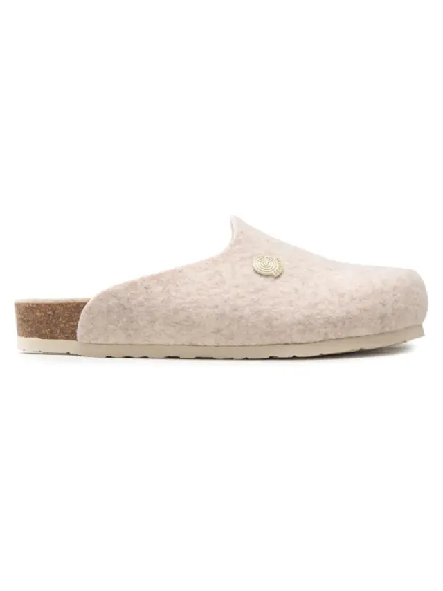 Genuins Παντόφλες Γυναικείο τσόχα Μπεζ GEN/HELSINKI BEIGE 2