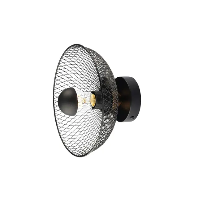 ΕΠΙΤΟΙΧΟ Φ/Σ 1ΧΕ27 ΜΑΥΡΟ ΜΕΤΑΛΛΙΚΟ D24Χ12CM KOBE / HL45841W25B