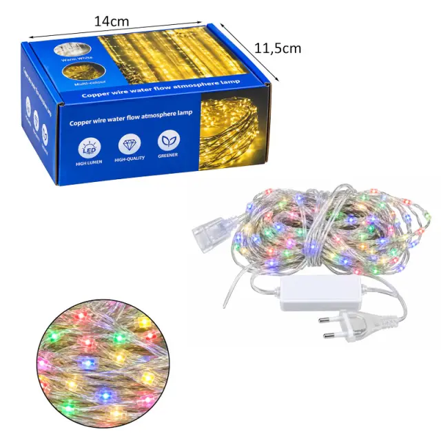Χριστουγεννιάτικη Κουρτίνα LED 3x2m με 800 Λαμπάκια RGB – Christmas LED Curtain Lights 3x2m 800 LEDs RGB 082386 3