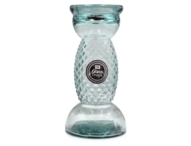 Κηροπήγιο Glass Drops Diamante (4773) Aπό 100% ανακυκλωμένο γυαλί, Διαστάσεων Ø 14 x Υ 28 cm 4773 3