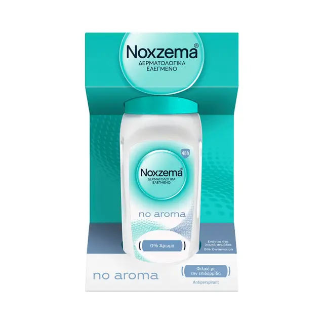Noxzema No Aroma Anti-Transpirant Αποσμητικό 48h σε Roll-On 50ml, Χωρίς Άρωμα 2