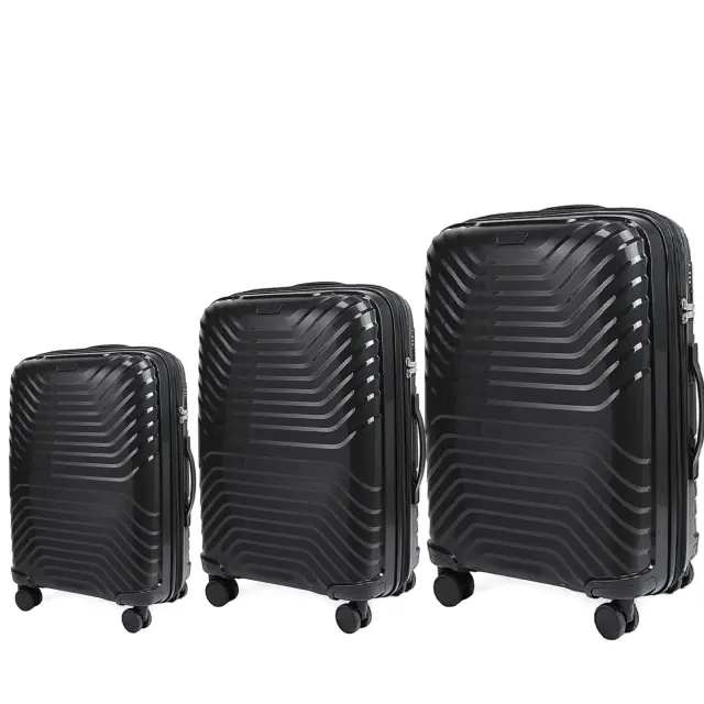Σετ Βαλίτσες Τριάδα 7000 Cardinal 56,5x24,5x37 cm + 66,5x27,5x45 cm + 76X32,5X51 cm μαύρο - Small