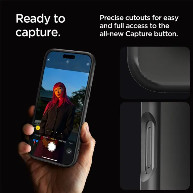 Spigen Crystal Hybrid, matte black - iPhone 16 Pro Max 3