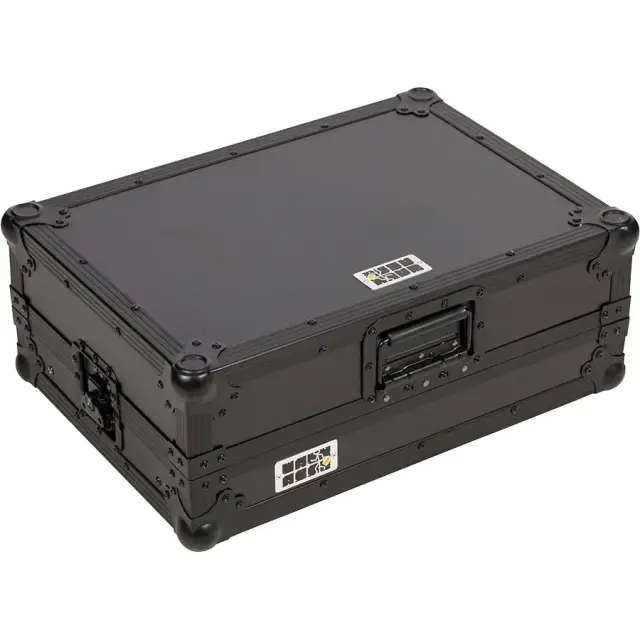 WALKASSE WMC-PRO4MBK Flight Case Midi Controller Pioneer® DDJ-FLX4 N.I.® S2MK3 Black (Laptop Stand). 2