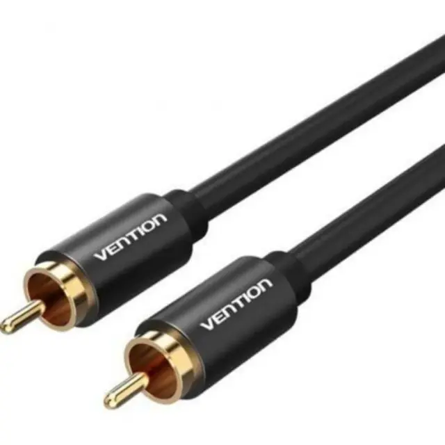 VENTION RCA Coaxial Audio/Video Cable 2M Black Aluminum Alloy Type (VAB-R09-B200) (VENVAB-R09-B200)