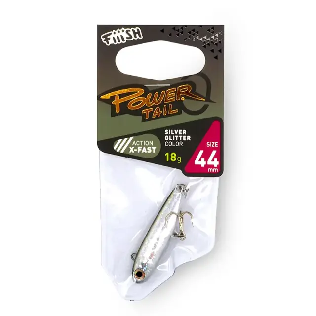 Τεχνητό Fiiish Power Tail FW 44mm PWT596 - 18gr Silver Glitter 2