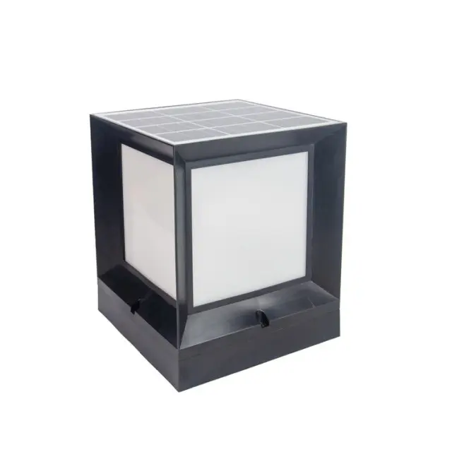 Ηλιακό Φωτιστικό Κήπου LED 4W E27 3CCT IP44 Τετράγωνο Μαύρο ARTE ILLUMINA