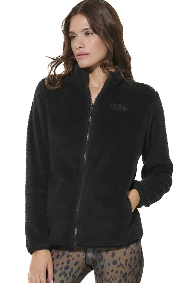 Body Action Fluffy Fleece Jacket Black 071624-01-01 - S