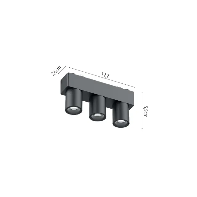 Inlight Φωτιστικό LED 6W 3CCT για Ultra-Thin μαγνητική ράγα σε λευκή απόχρωση D:12,2X2,6X5,5cm (TMU0090-White) 2