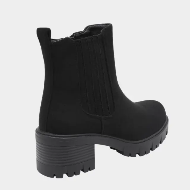 Suede Μποτάκι Chelsea My Choice WZ-71 Μαύρο - 36 3